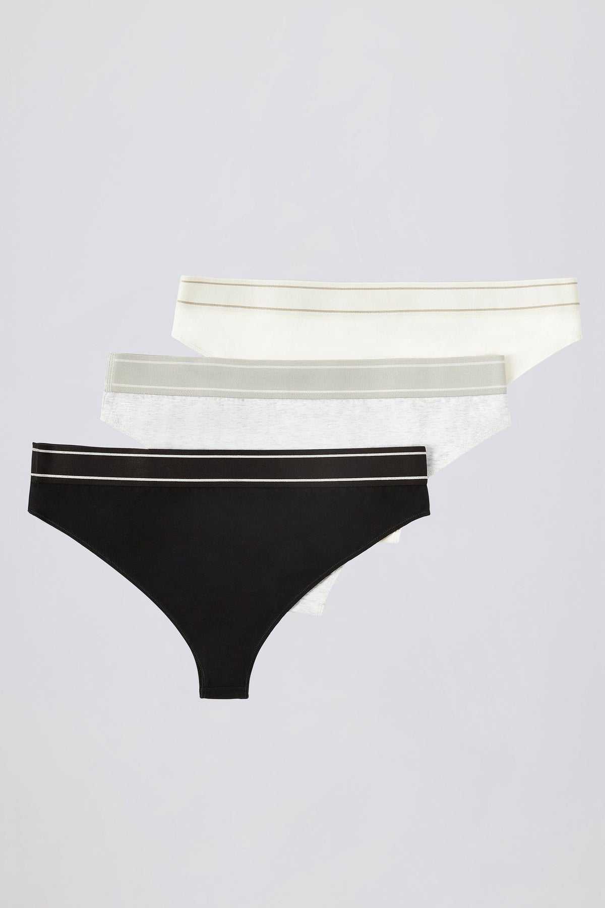 Chic High-Waist Cheeky Briefs Bundle in Multi