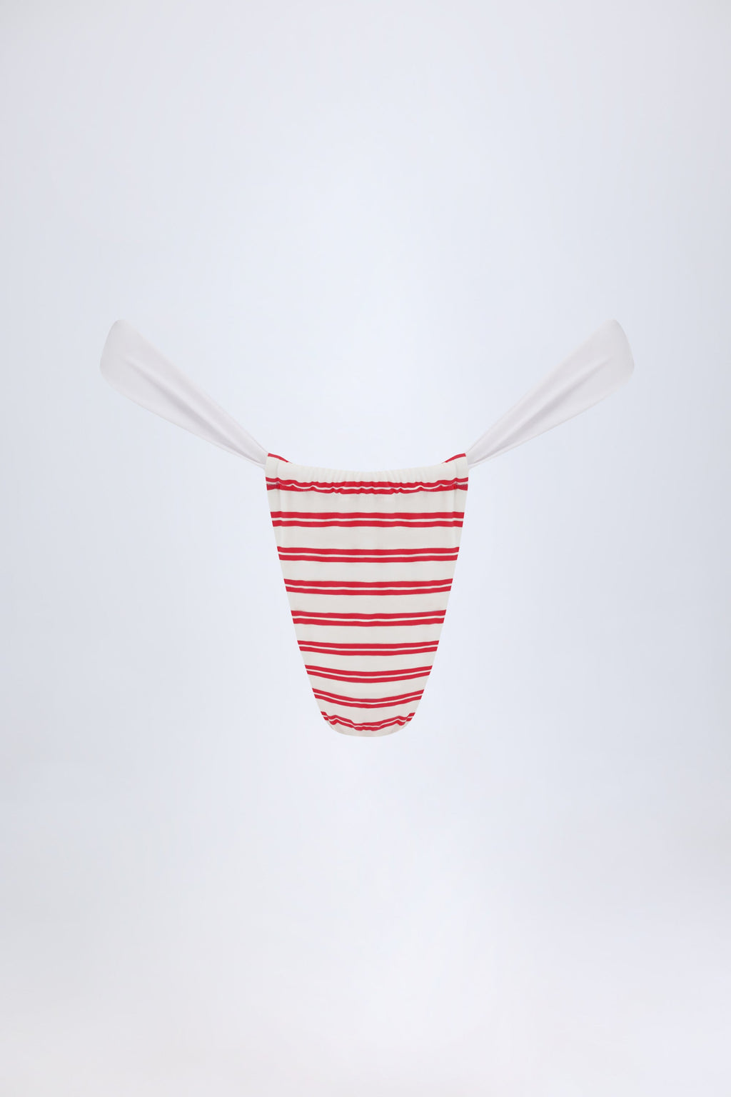 Chic Ruched Cheeky Bikini Bottoms in Cherry Red