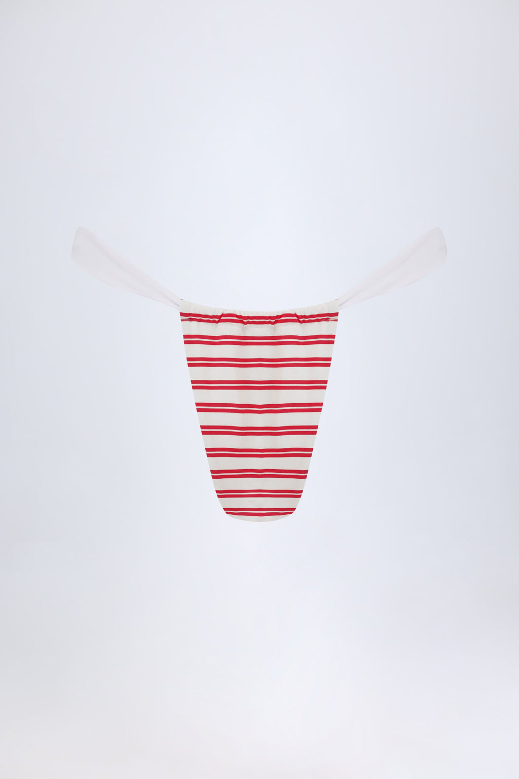 Chic Ruched Cheeky Bikini Bottoms in Cherry Red