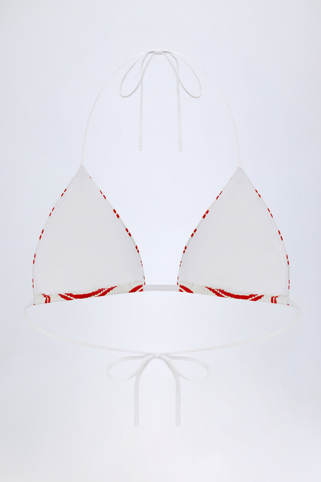 Chic Triangle Bikini Top in Cherry Red