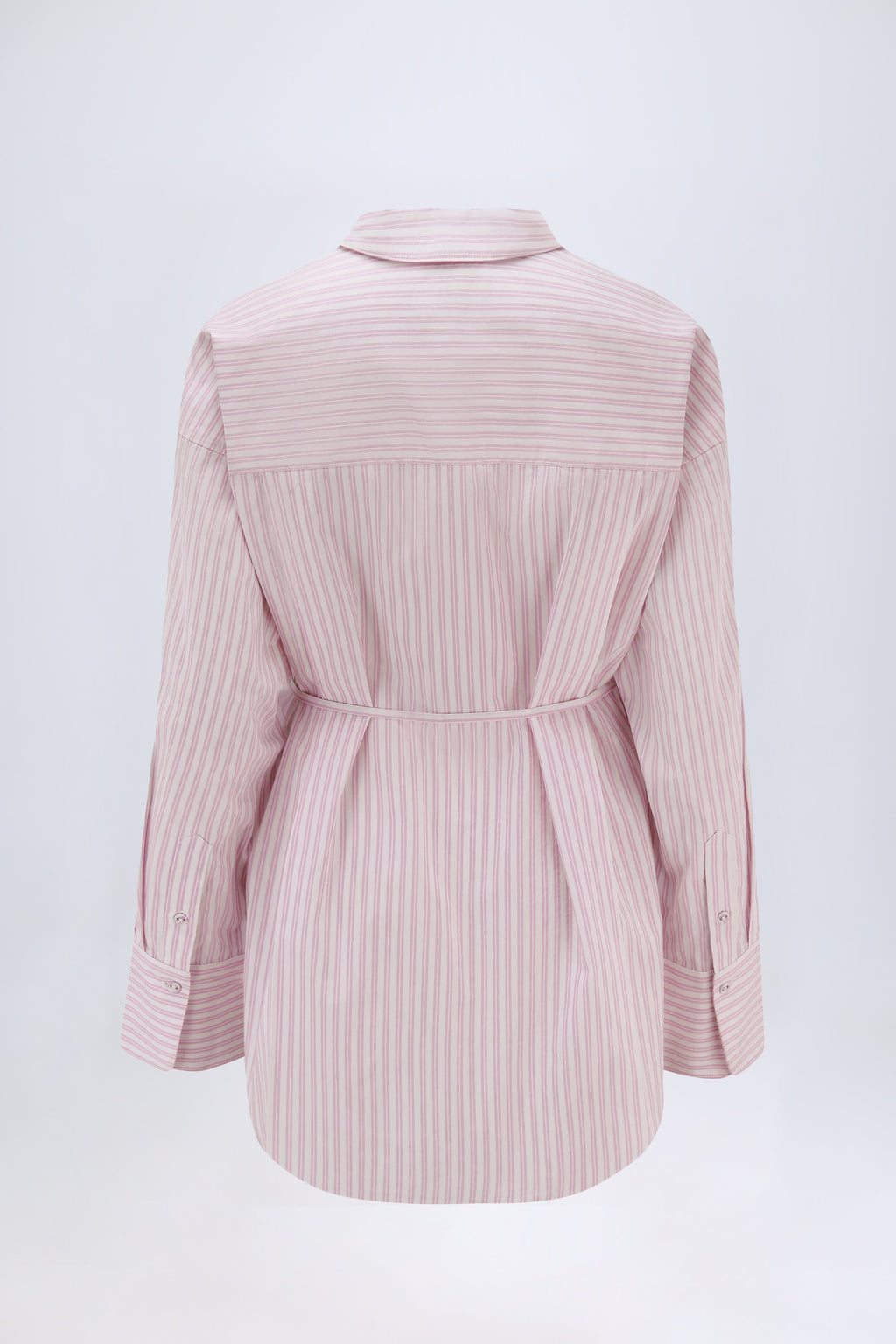 Chic Oversized Shirt in Pink Stripe