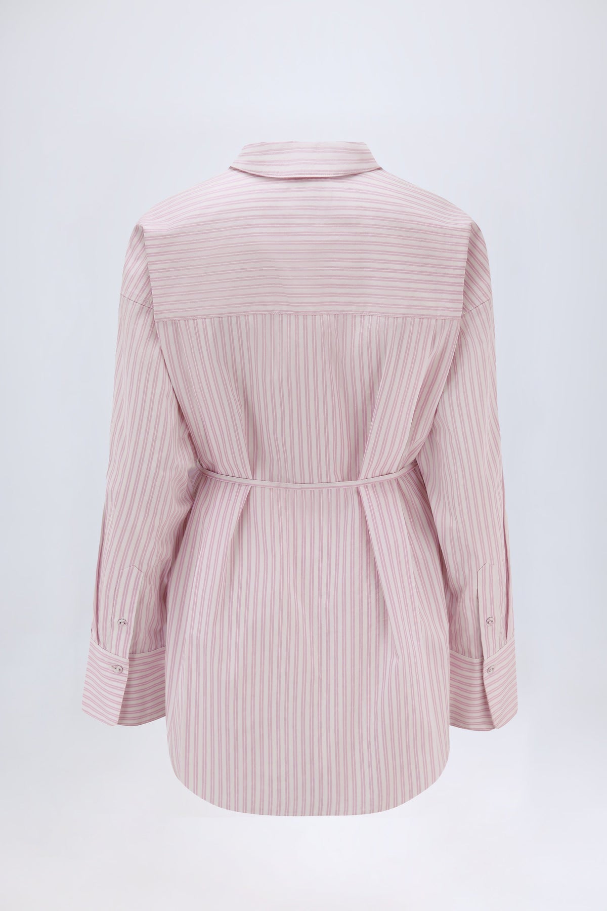 Chic Oversized Shirt in Pink Stripe