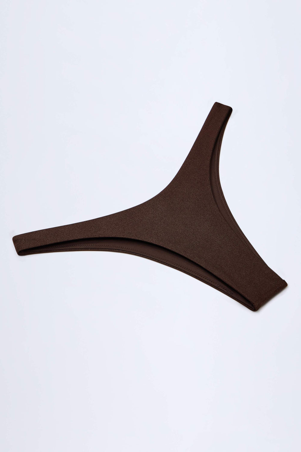 Chic High-Leg Cheeky Bikini Bottoms in Dark Chocolate