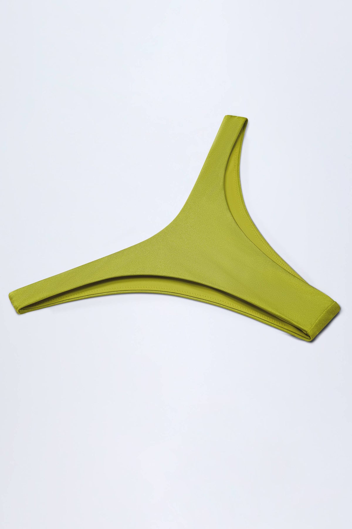 Chic High-Leg Cheeky Bikini Bottoms in Olive Green