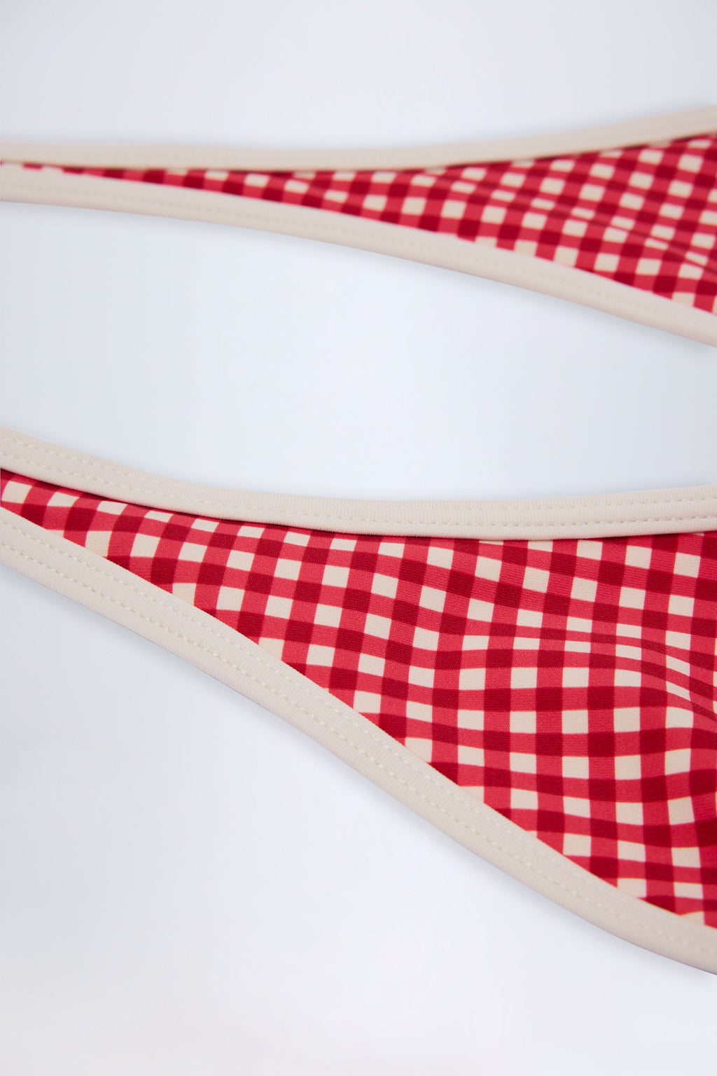 Chic Halterneck Bikini Top in Red Gingham