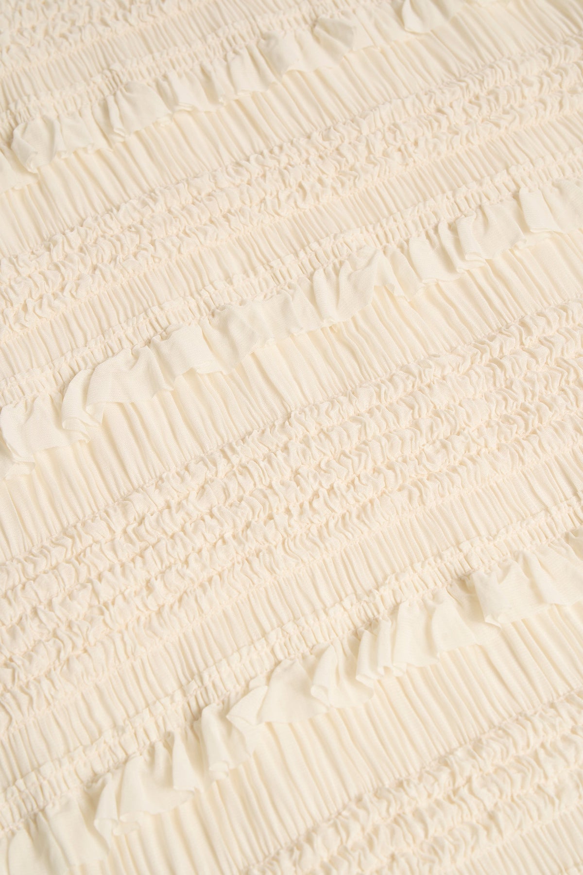 Chic Ruffled Mid-Rise Maxi Skirt in Ivory