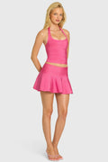 Chic Bandage Low-Rise Mini Skirt in Raspberry