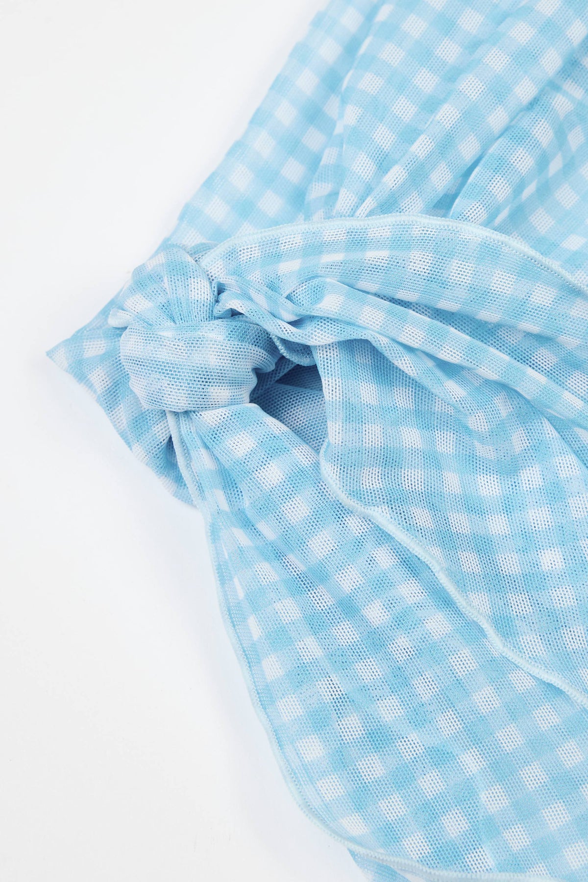 Chic Sarong in Blue Gingham Print