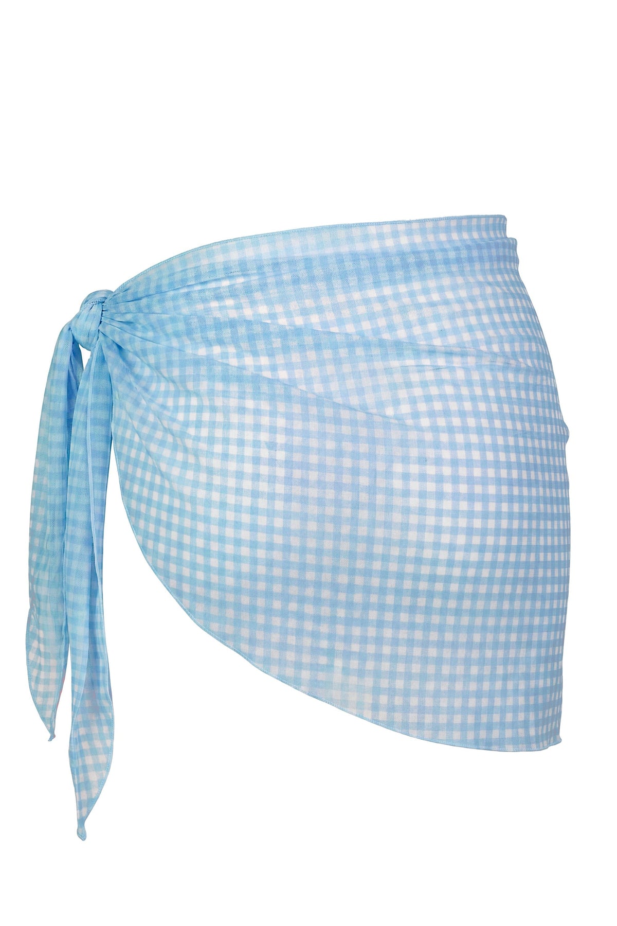Chic Sarong in Blue Gingham Print