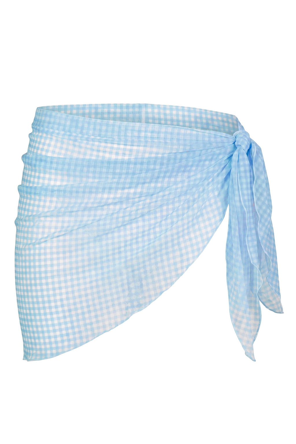 Chic Sarong in Blue Gingham Print