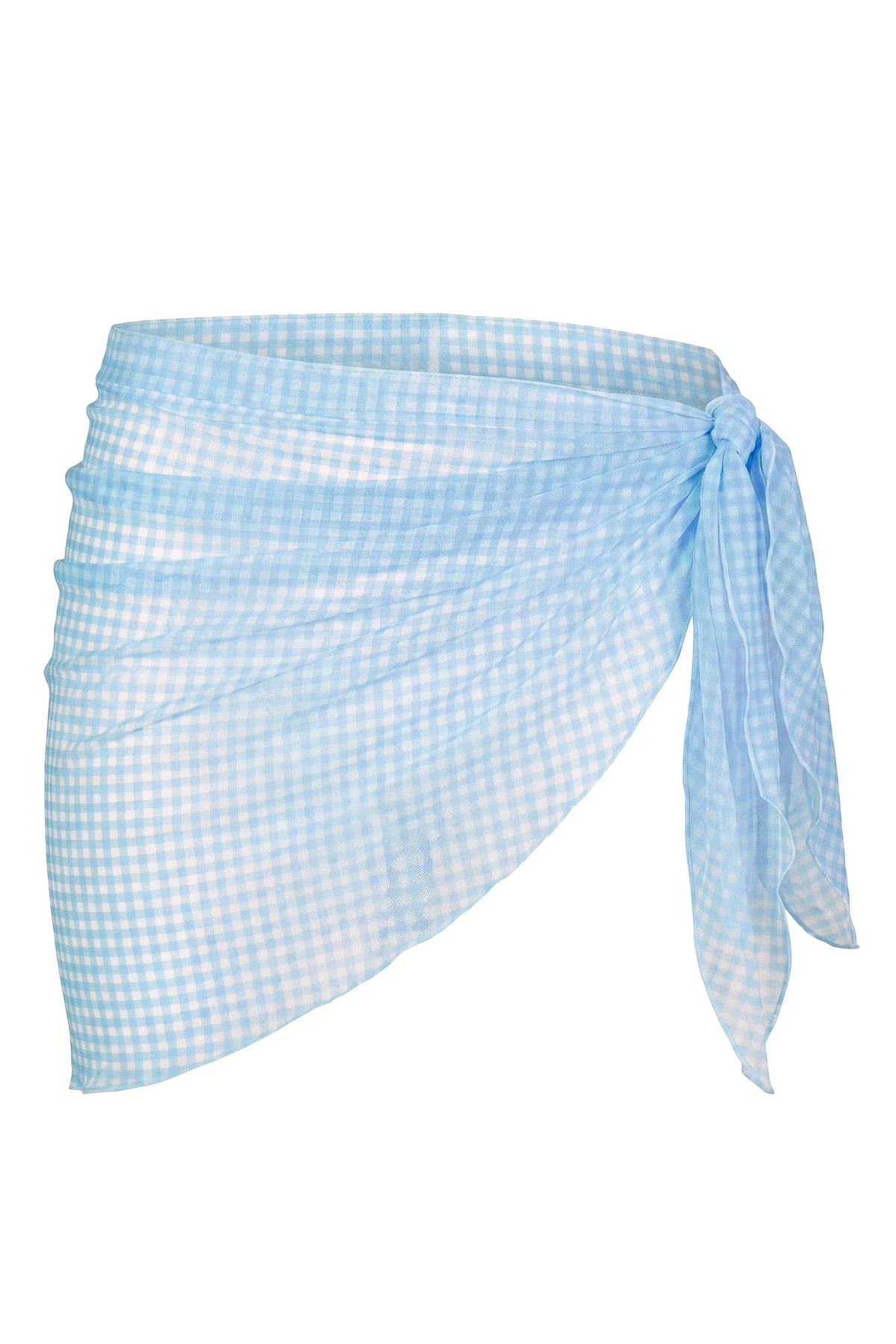Chic Sarong in Blue Gingham Print