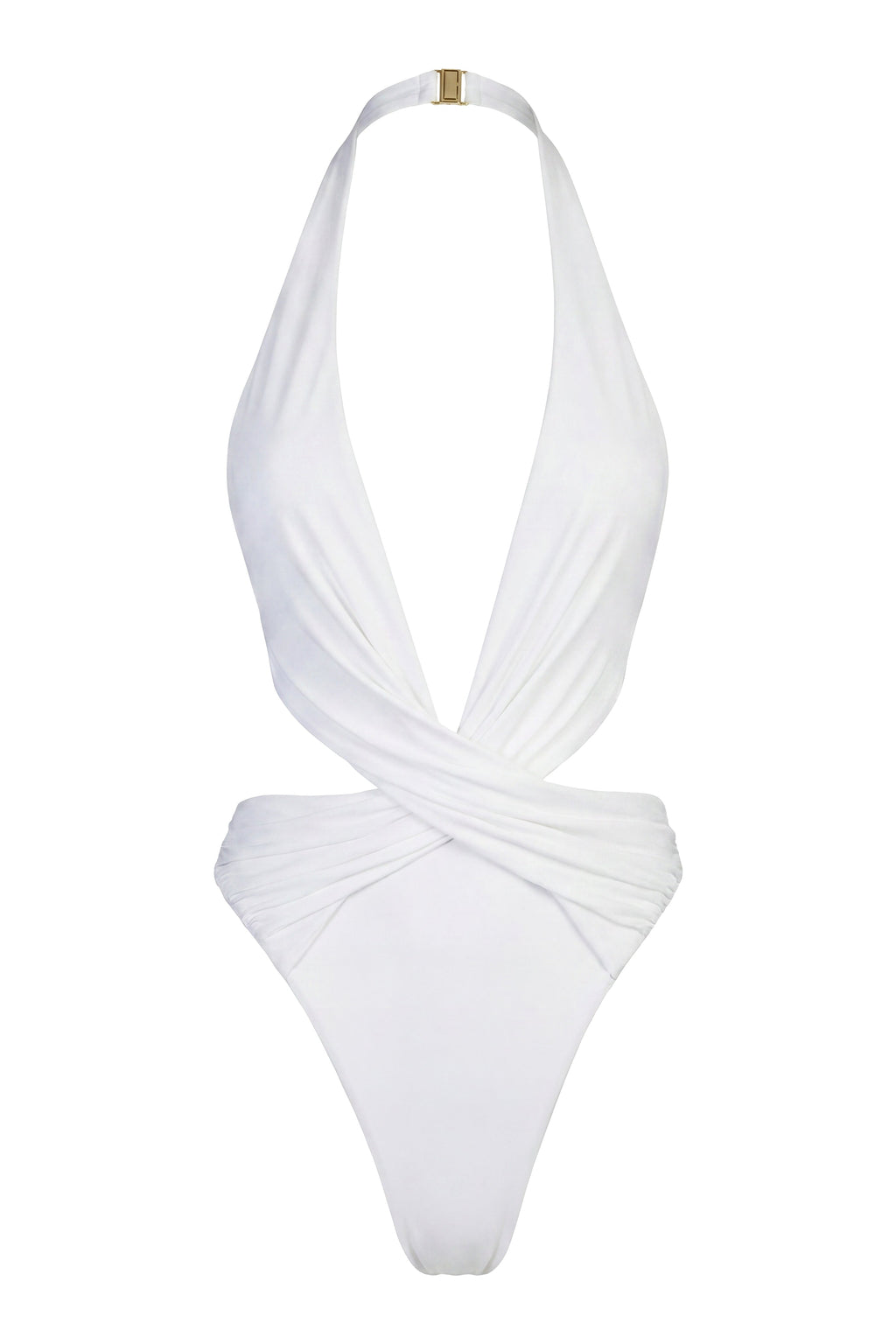 Chic Halterneck Cheeky Swimsuit in Coconut