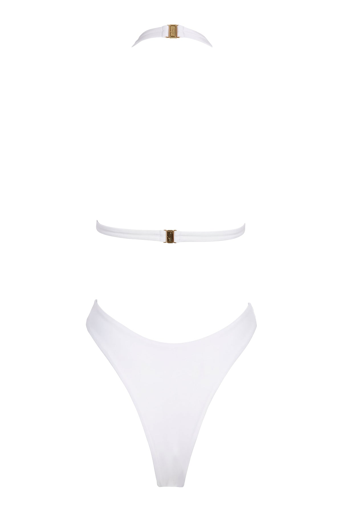 Chic Halterneck Cheeky Swimsuit in Coconut