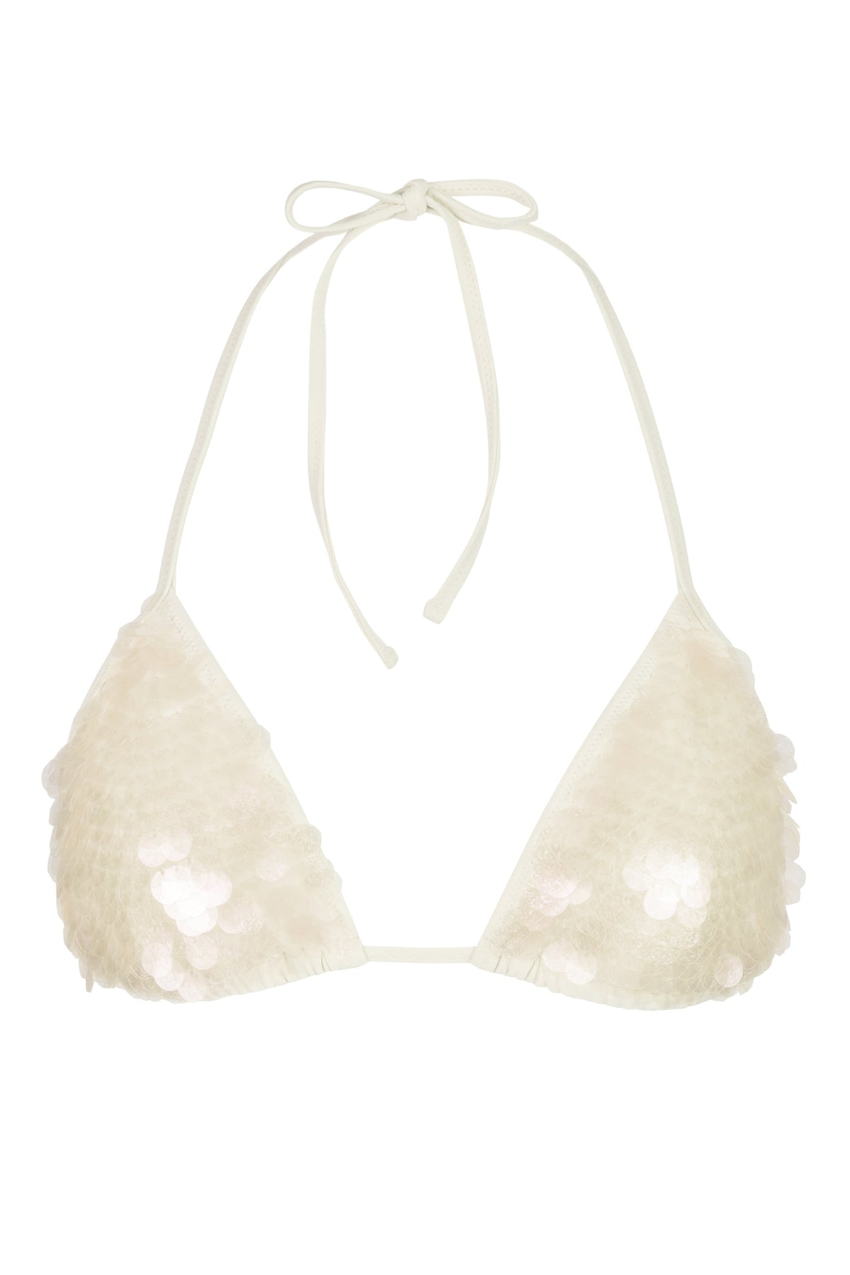 Chic Triangle Bikini Top in Pearl