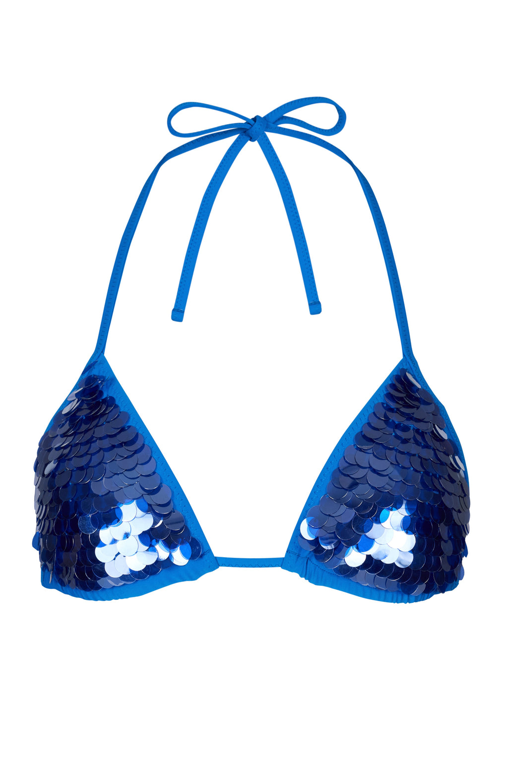 Chic Triangle Bikini Top in Sapphire