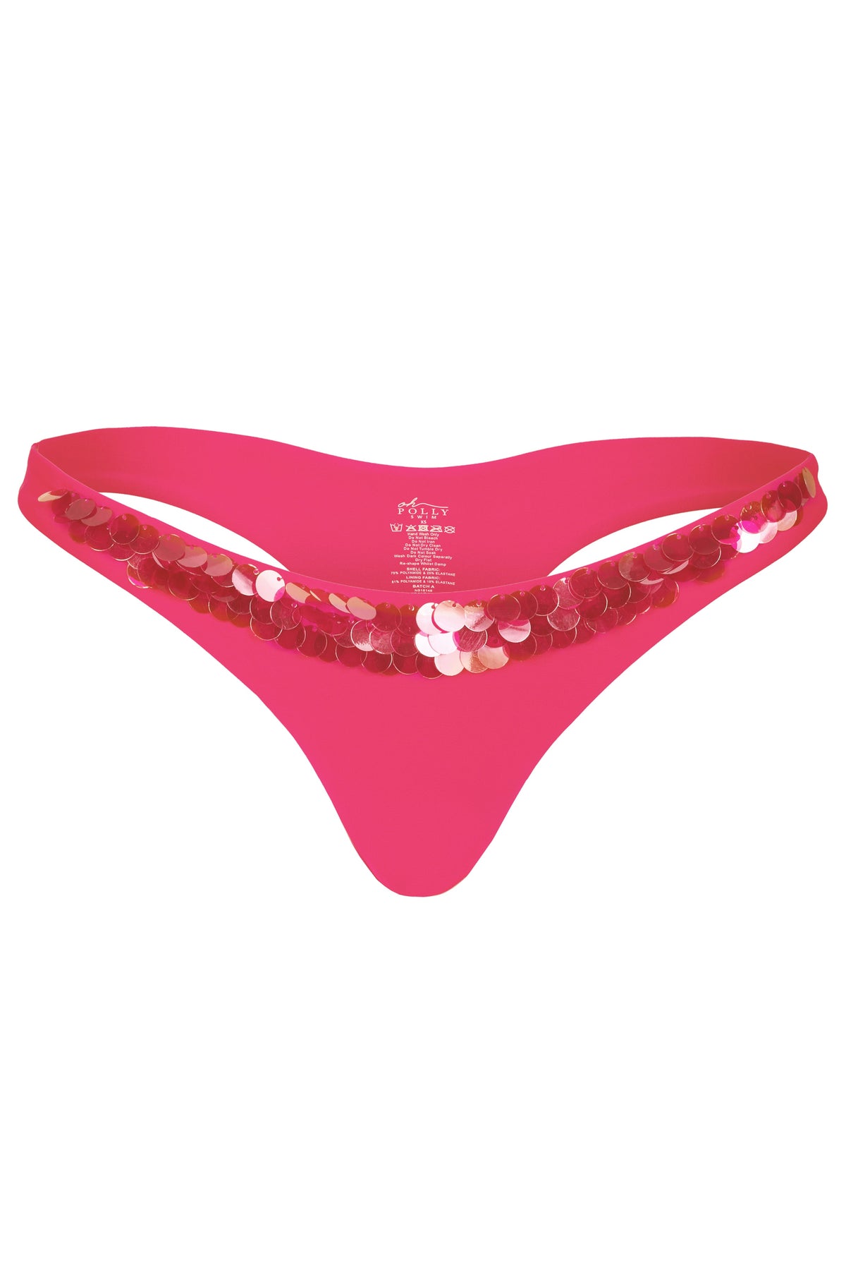 Chic Thong Bikini Bottoms in Raspberry