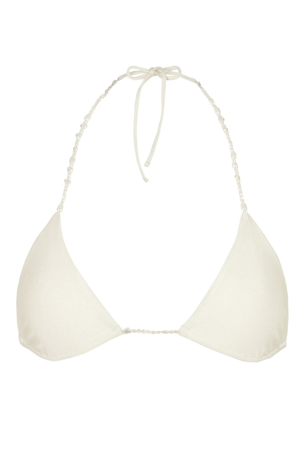 Chic Triangle Bikini Top in Pearl