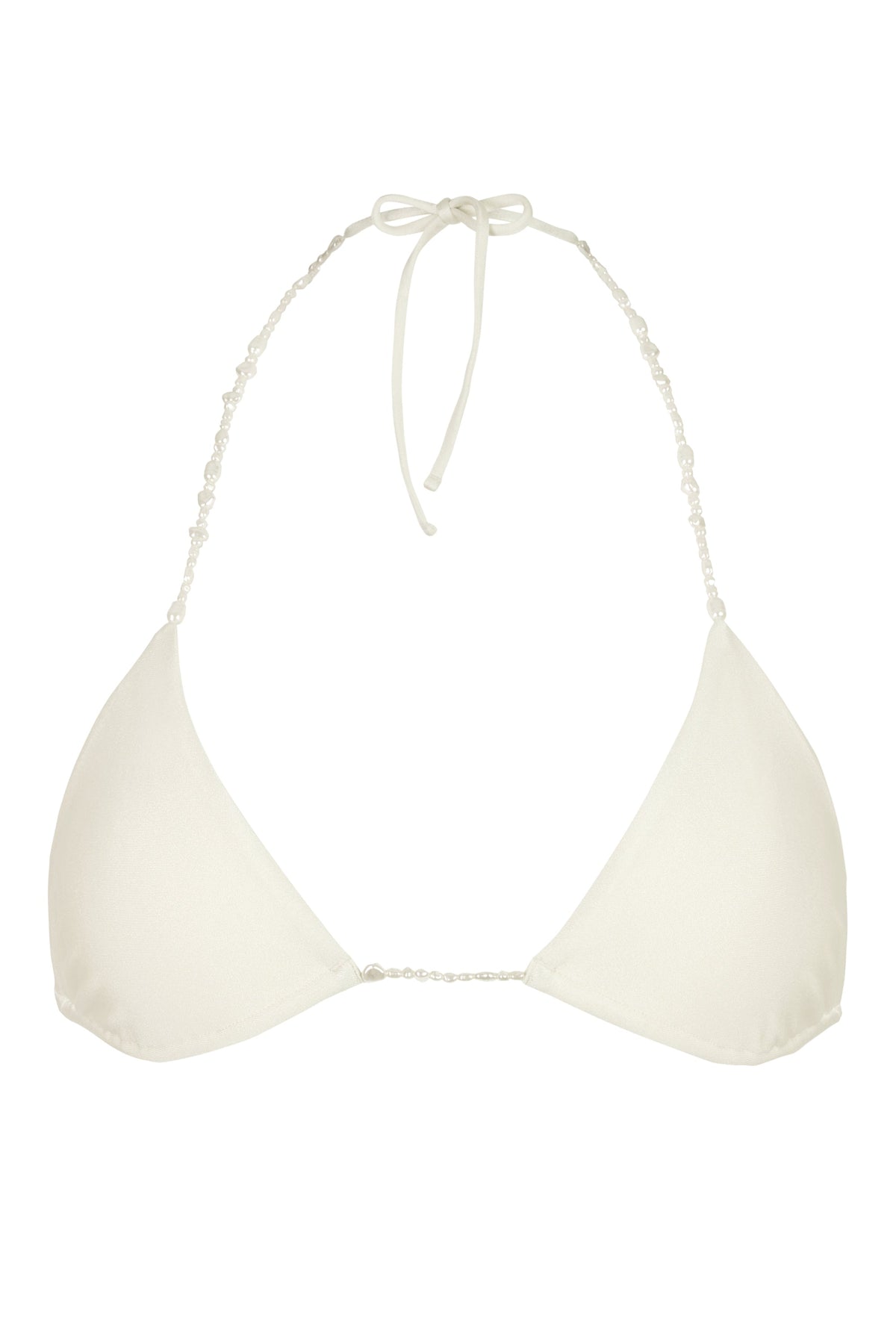 Chic Triangle Bikini Top in Pearl