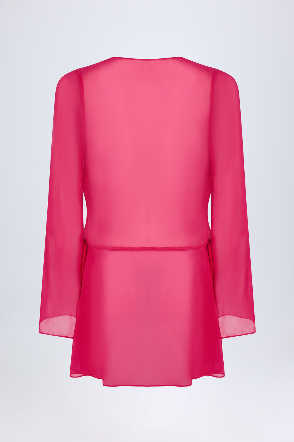 Chic Cowl-Neck Mini Dress in Fuchsia Pink