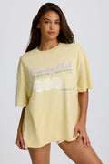 Chic Oversized Graphic T-Shirt in Lemon