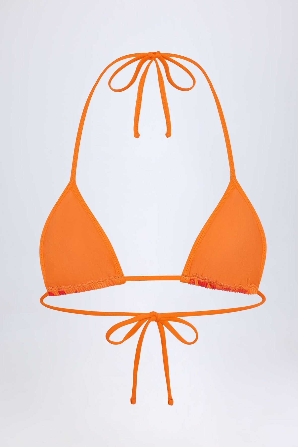 Chic Triangle Bikini Top in Orange Orchid Print