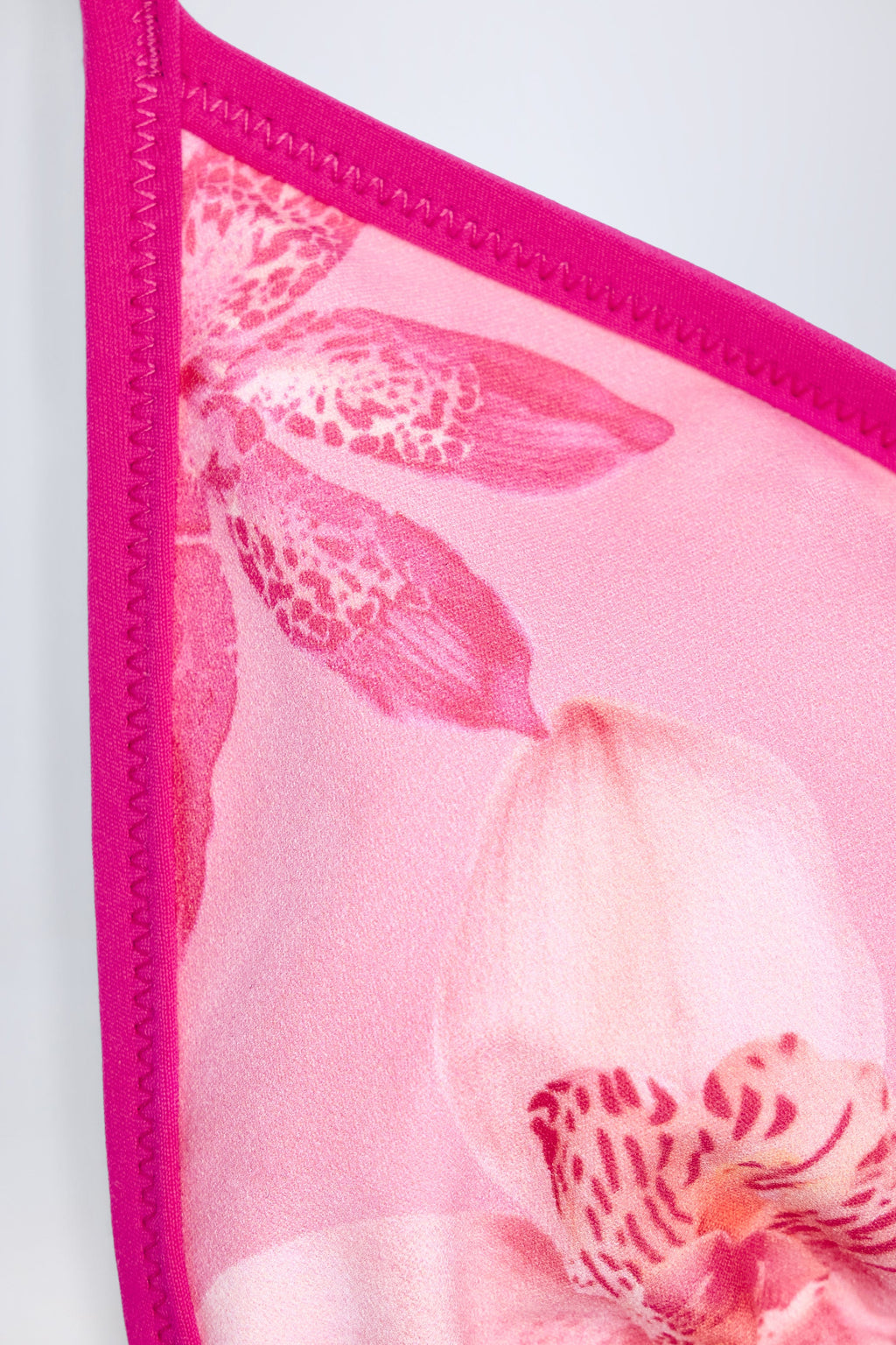 Chic Triangle Bikini Top in Pink Orchid Print