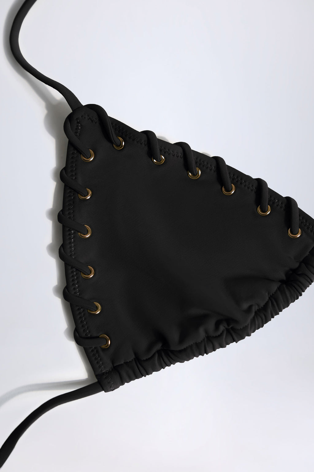 Chic Triangle Bikini Top in Black