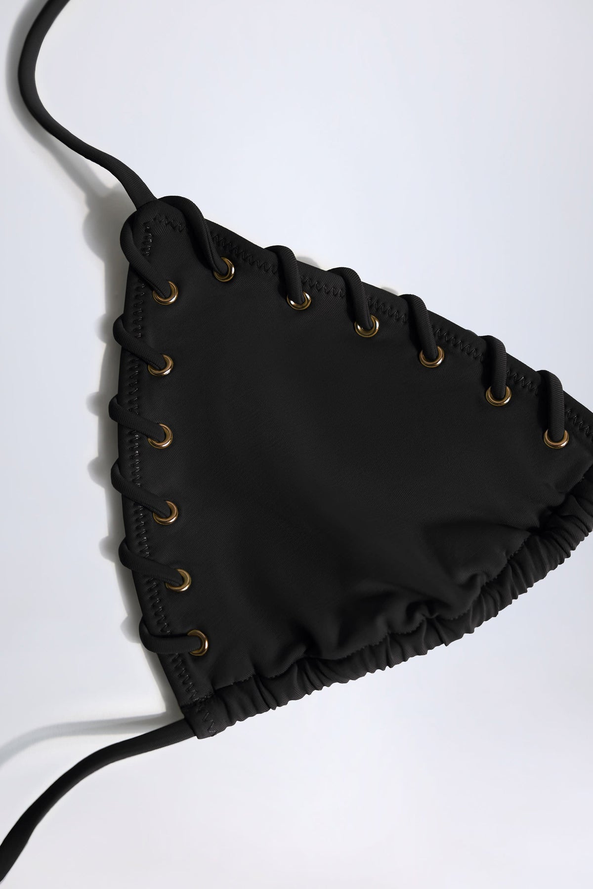 Chic Triangle Bikini Top in Black