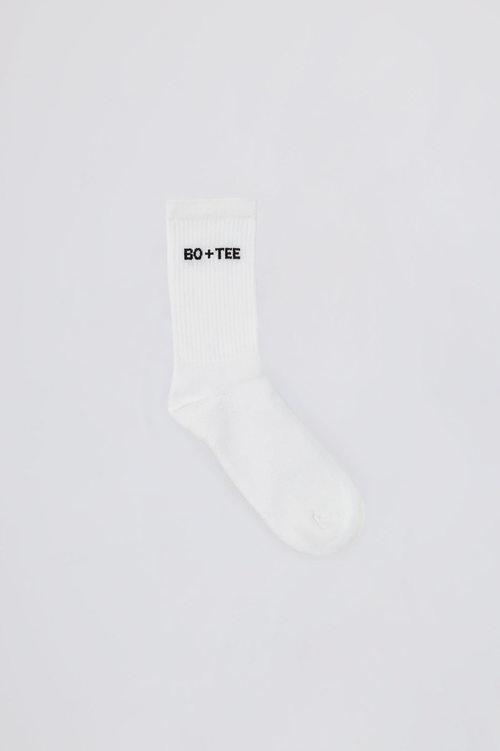 Chic Ribbed Half-Crew Socks in White