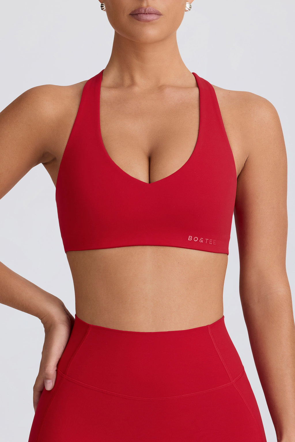 Chic Soft Active Low-Impact Sports Bra in Hot Red