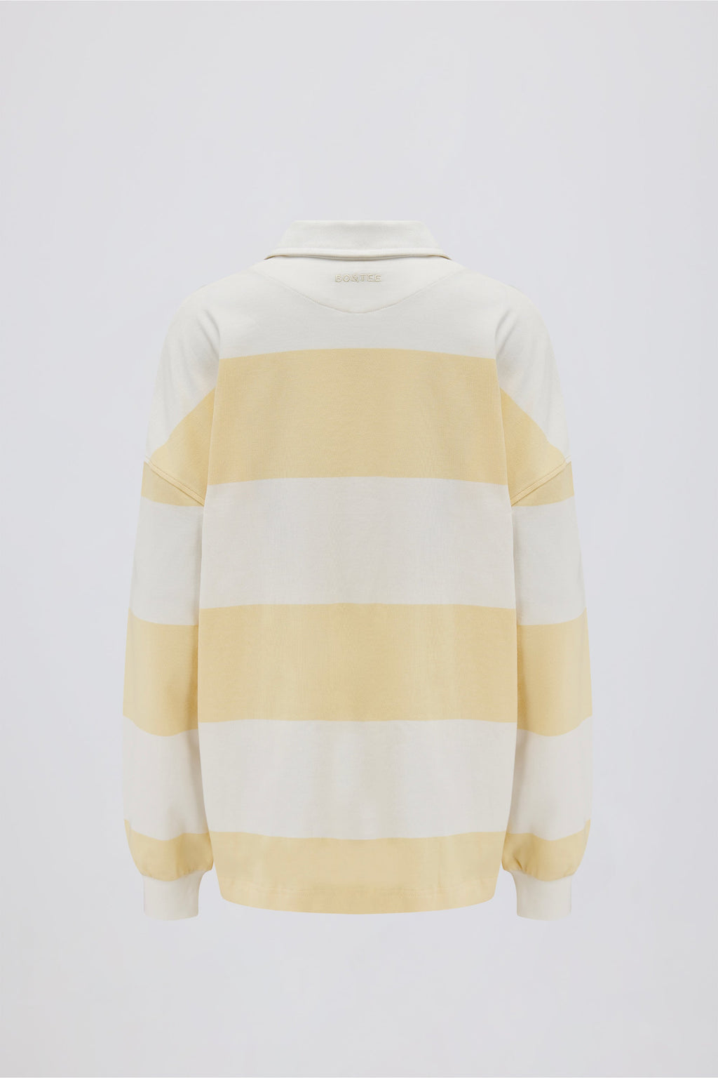 Chic Striped Oversized Long-Sleeve T-Shirt in Lemon