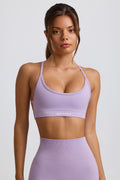 Chic Super Sculpt Seamless Backless Sports Bra in Lavender