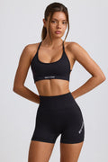 Chic Super Sculpt Seamless Mini Shorts in Black