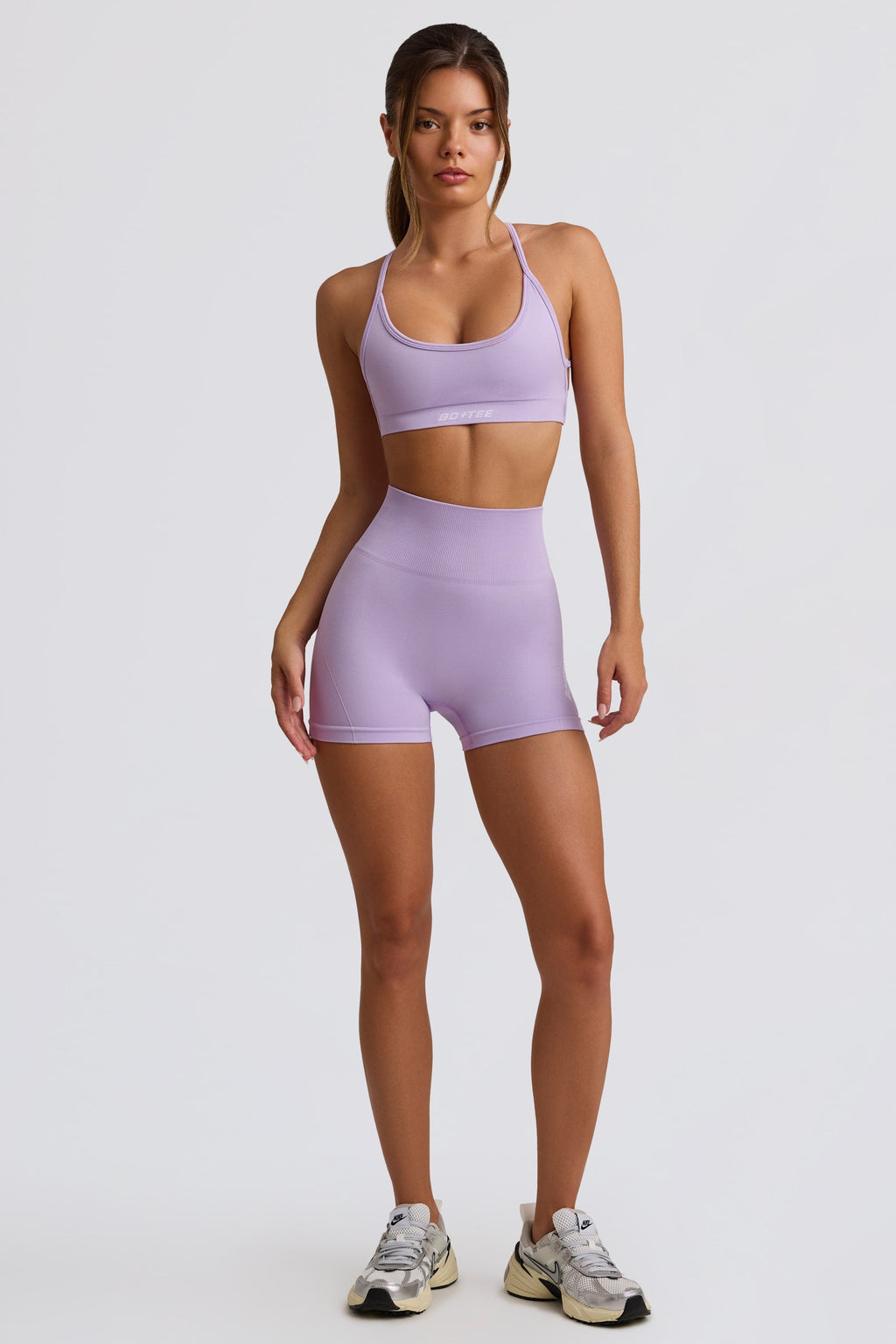 Chic Super Sculpt Seamless Mini Shorts in Lavender