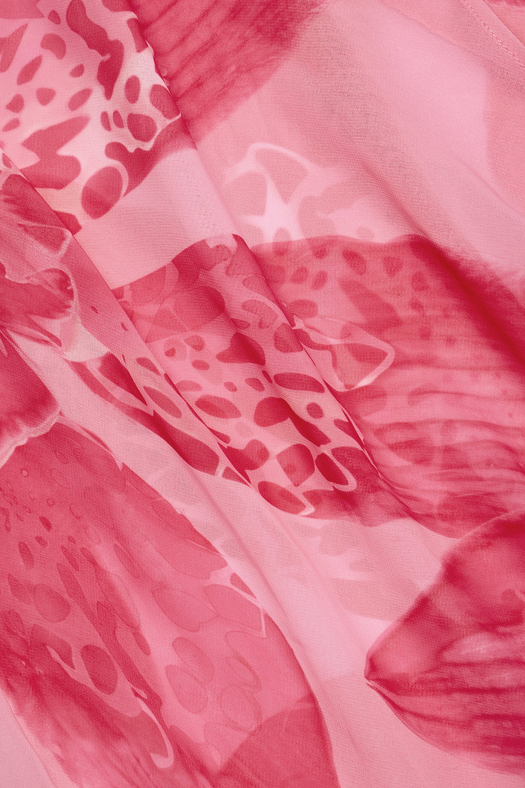 Chic Cowl-Neck Hardware-Detail Maxi Dress in Pink Orchid Print
