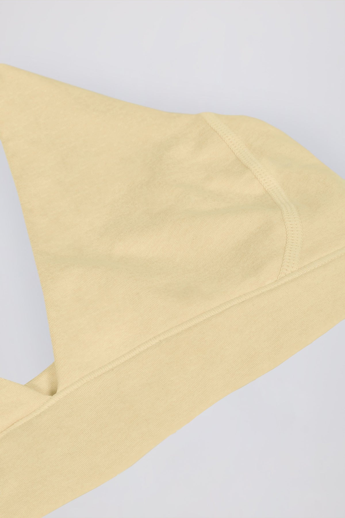 Chic Brushed Jersey V-Neck Sports Bra in Lemon Marl