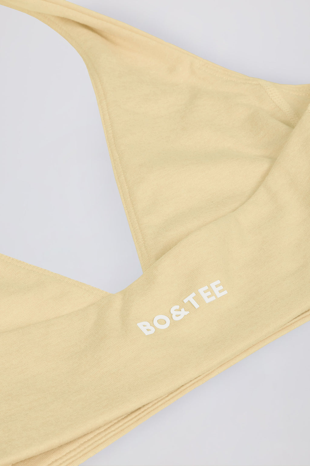 Chic Brushed Jersey V-Neck Sports Bra in Lemon Marl