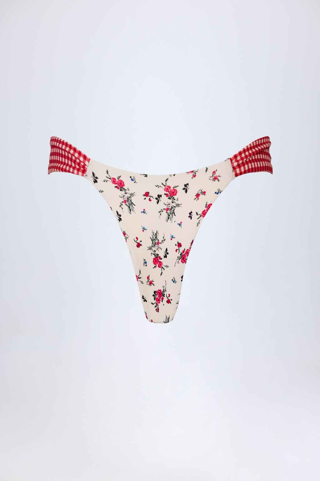 Chic Cheeky Bikini Bottoms in Red Floral