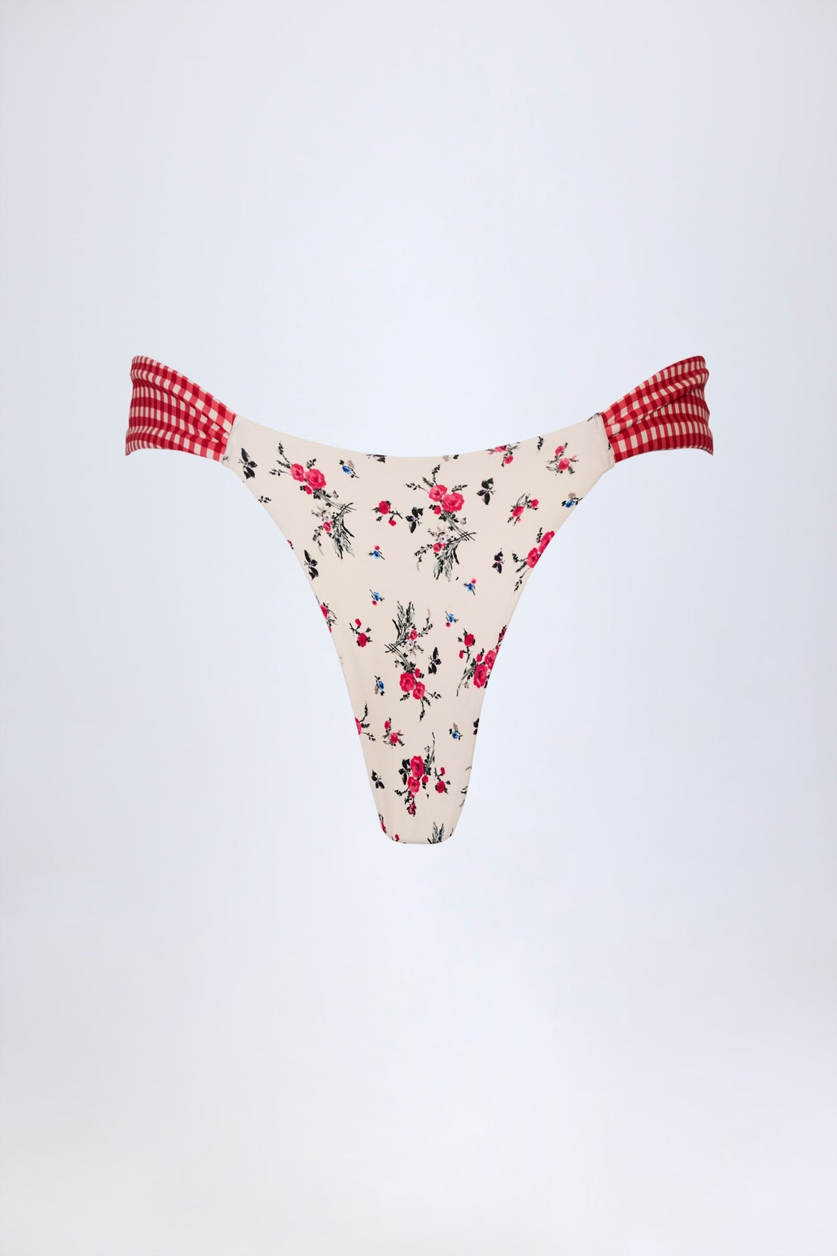 Chic Cheeky Bikini Bottoms in Red Floral