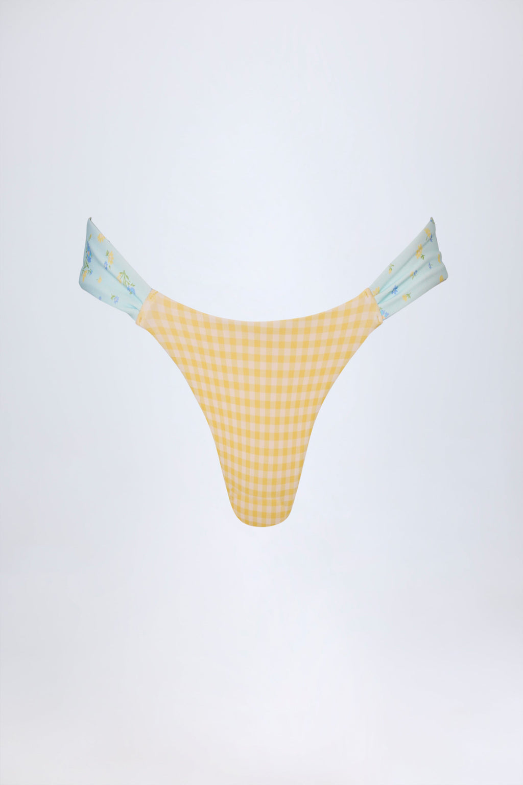 Chic Cheeky Bikini Bottoms in Yellow Gingham