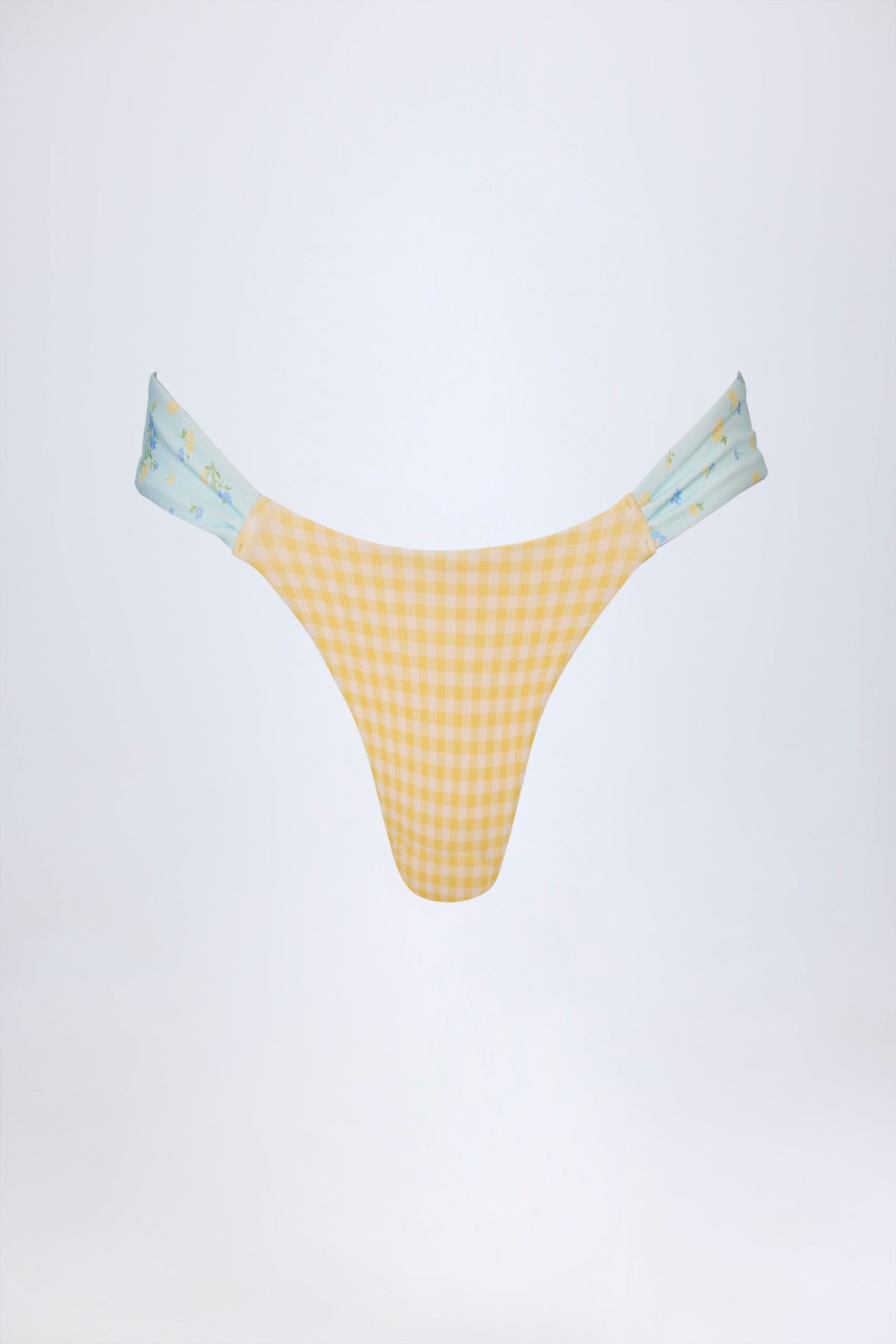 Chic Cheeky Bikini Bottoms in Yellow Gingham