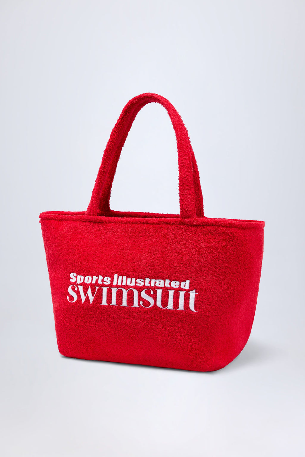 Chic Towelling Tote Bag in Fiery Red
