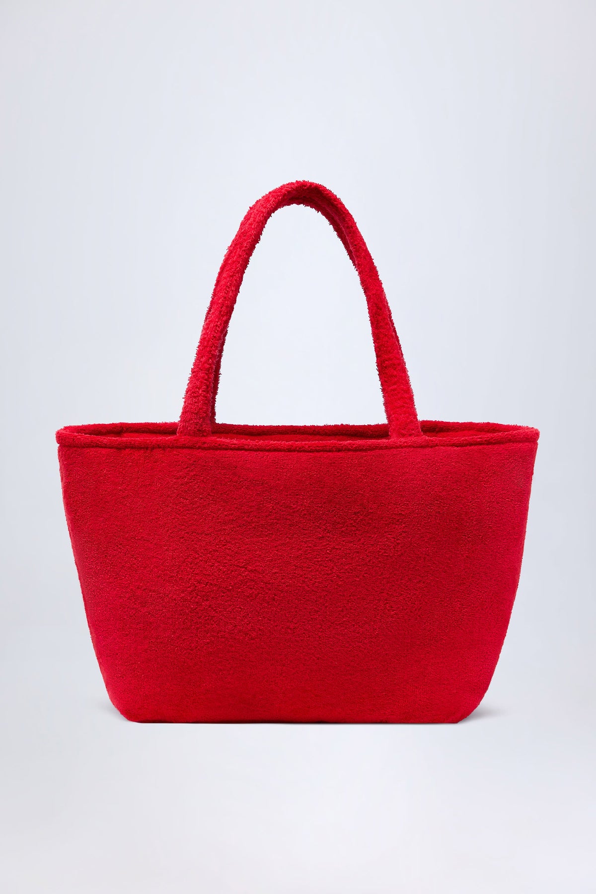 Chic Towelling Tote Bag in Fiery Red