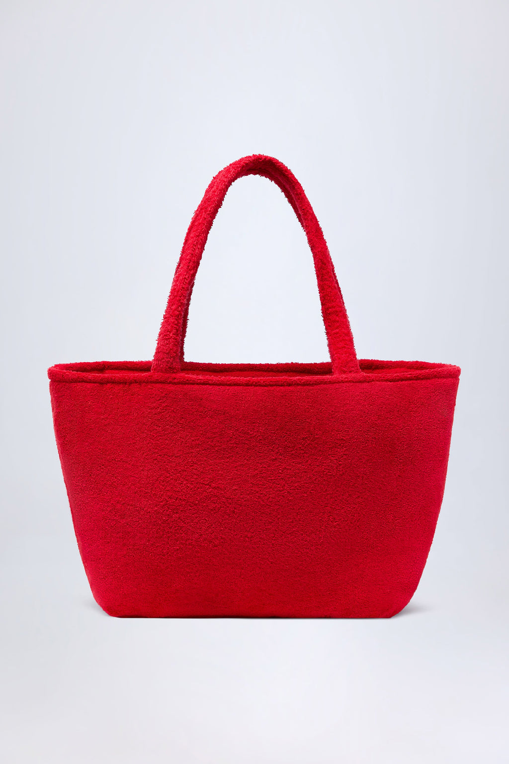 Chic Towelling Tote Bag in Fiery Red
