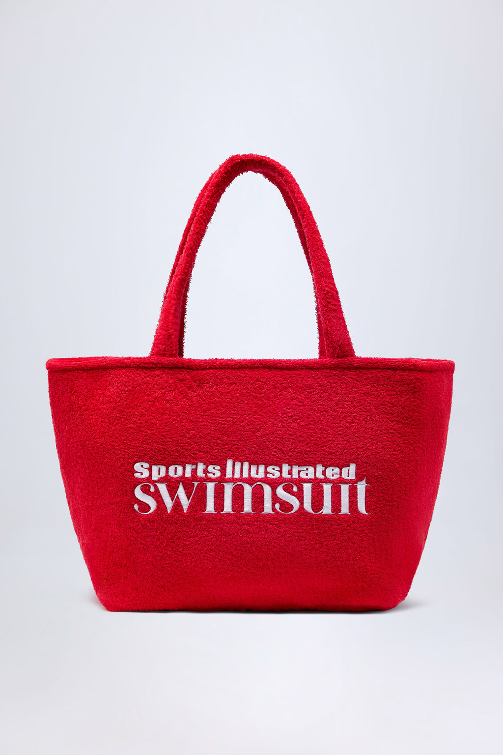 Chic Towelling Tote Bag in Fiery Red