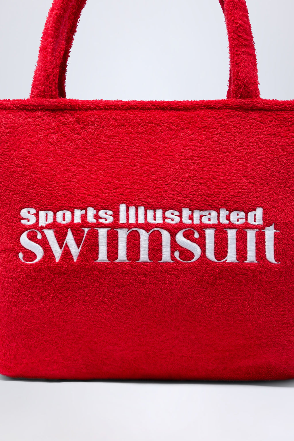 Chic Towelling Tote Bag in Fiery Red