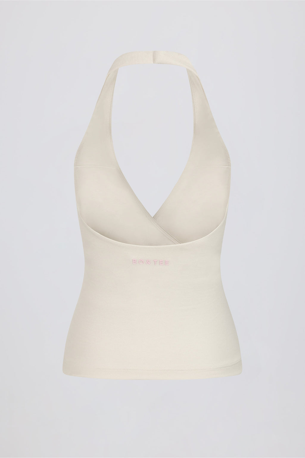 Chic Halterneck Open-Back Tank Top in Vanilla